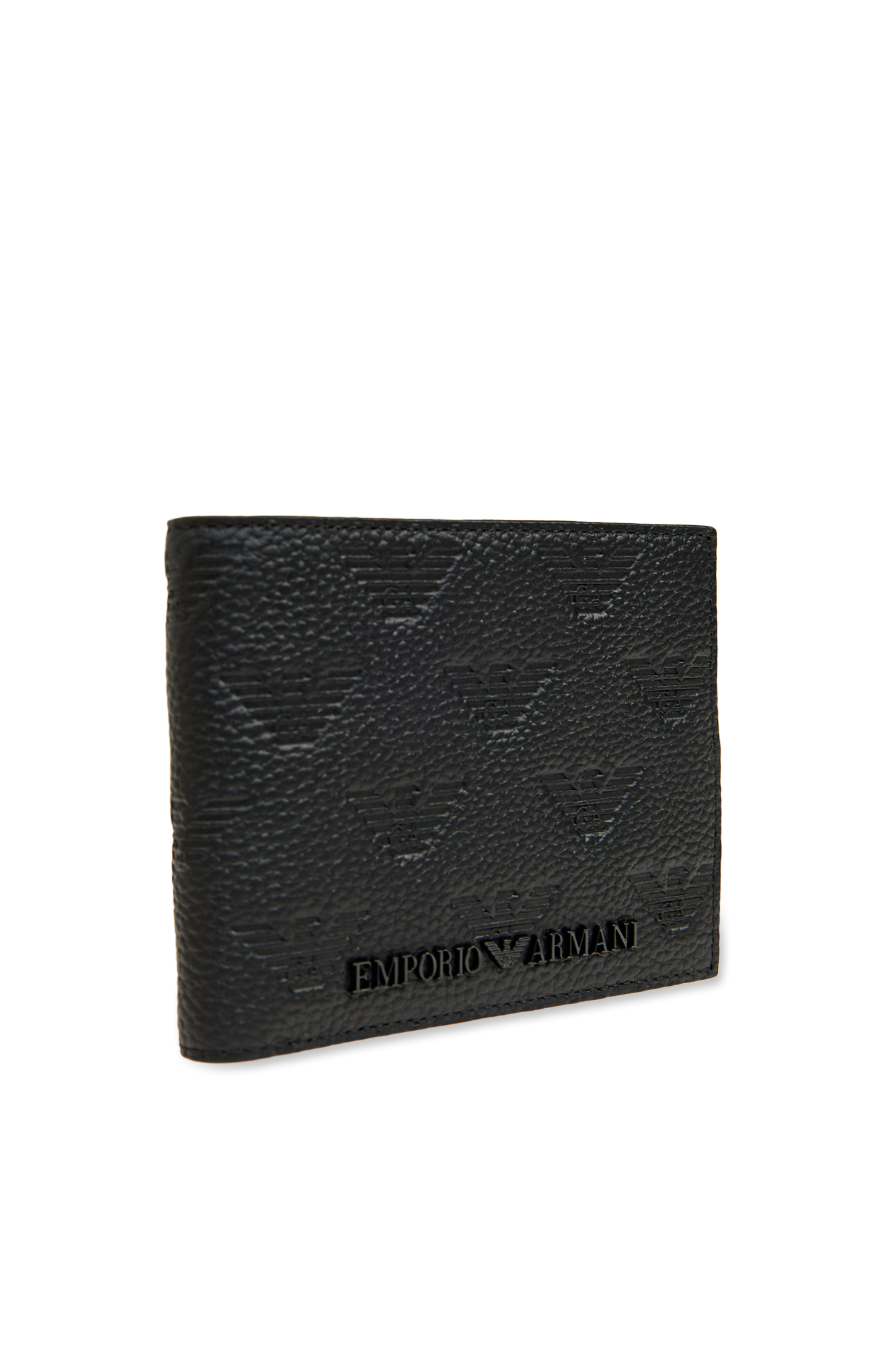 Emporio Armani Monogrammed leather wallet Men s Accessories Vitkac